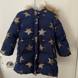 Baby Gap - Navy Blue Puffer with Gold Stars